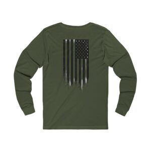 The Patriot Distressed American Flag Long Sleeve Tee